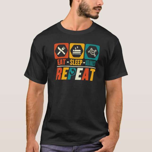 Upprepa statistik Scienti för analys av vilolägesd T Shirt (Framsida)