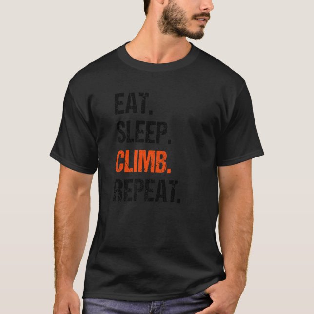 Upprepa Sten Boulder Boulding Roc T Shirt (Framsida)