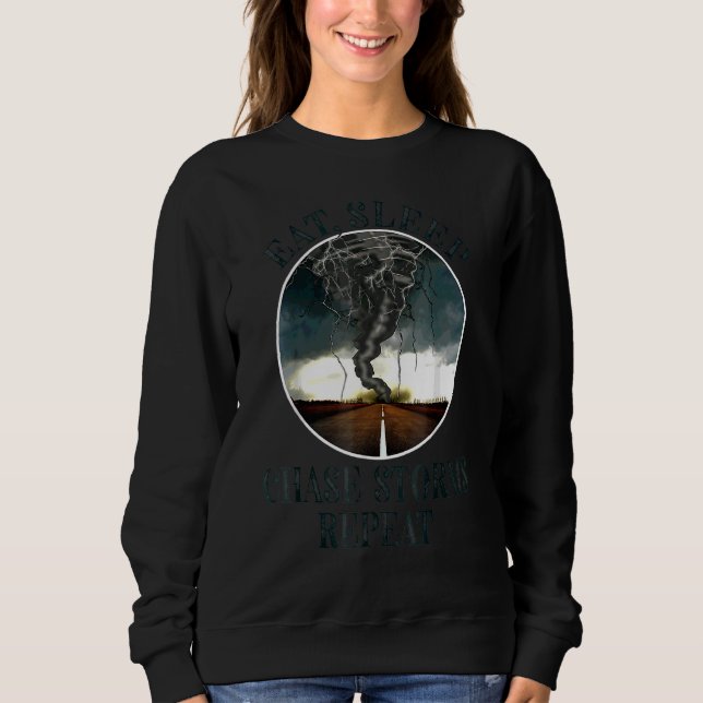 Upprepa Storm Chaser Manar Wom i viloläge T Shirt (Framsida)