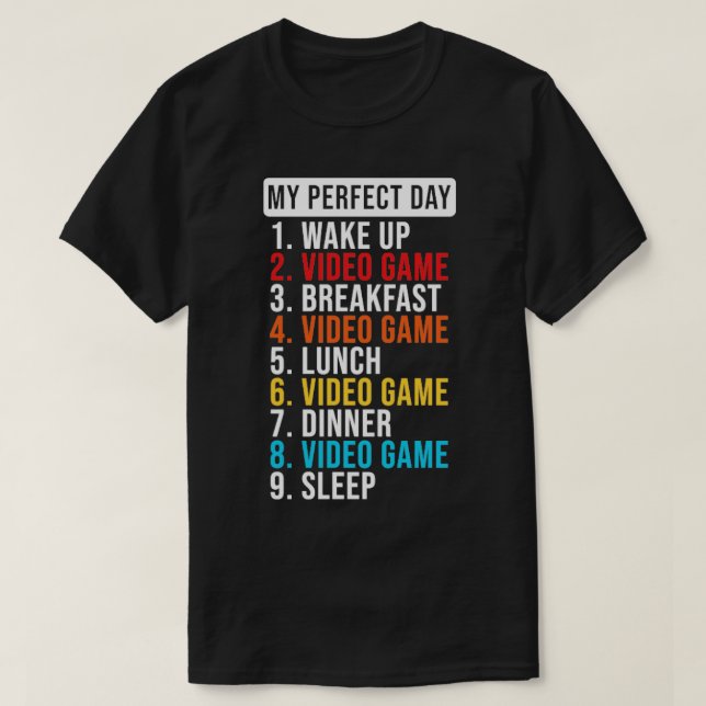 Upprepa strömsparläge för videospel t shirt (Design framsida)