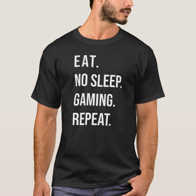 Upprepa strömsparspel för spelare t shirt (Framsida)