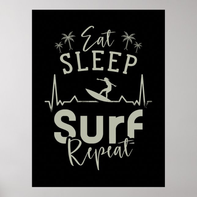 Upprepa Surfa i viloläge Poster (Framsidan)