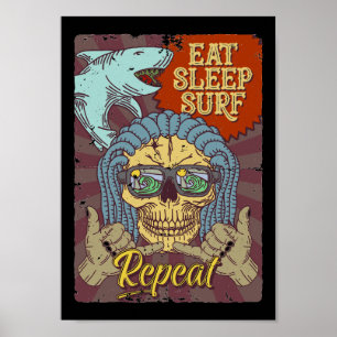 Upprepa Surfa i viloläge Poster
