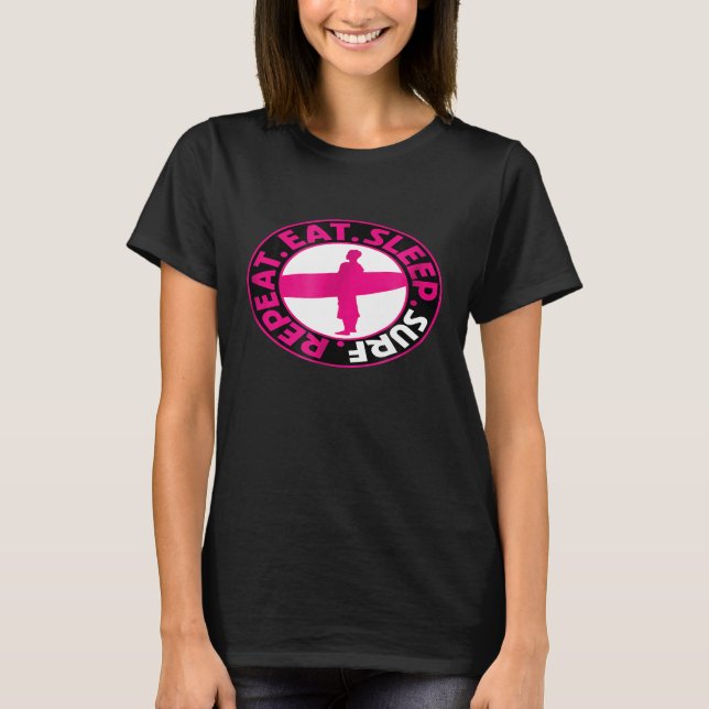 Upprepa Surfa i viloläge T Shirt (Framsida)