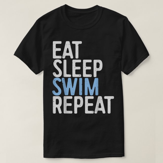 Upprepa Swimmer-gåva med Simma i viloläge  T Shirt (Design framsida)