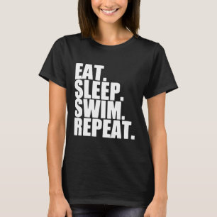 Upprepa Swimming Bassäng Freestyle Wome med Simma T Shirt