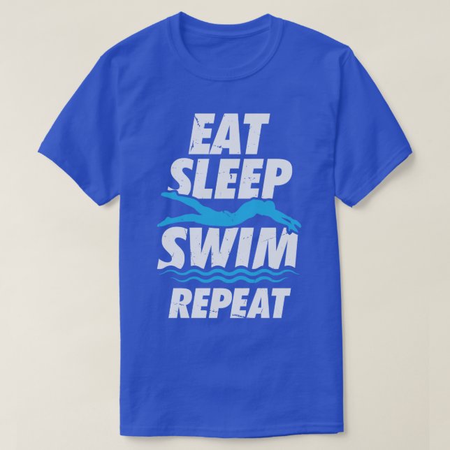 Upprepa Swimming Swimmer Gift med Simma i viloläge T Shirt (Design framsida)
