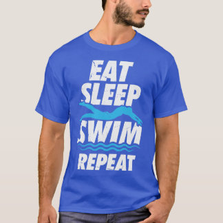 Upprepa Swimming Swimmer Gift med Simma i viloläge T Shirt