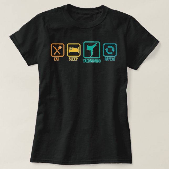 Upprepa Taekwondo Tai Chi Martial Arts Fi T Shirt (Design framsida)