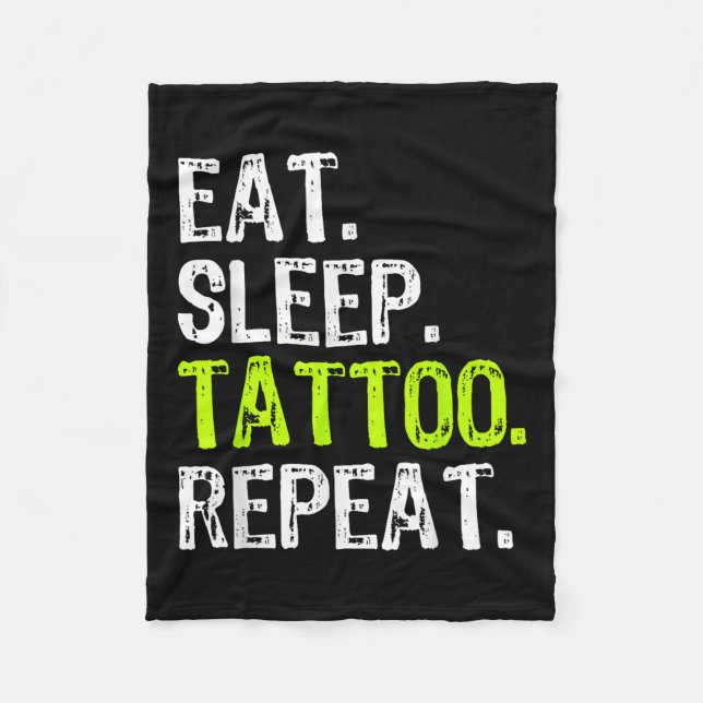 Upprepa Tattooist Artist Funny Fleecefilt (Framsidan)