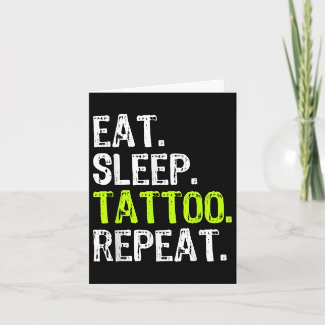 Upprepa Tattooist Artist Funny Kort (Framsida)