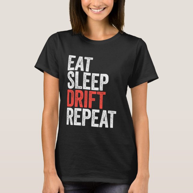Upprepa Tävla för Eat-viloläge T Shirt (Framsida)