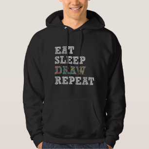 Upprepa teckning av skalning i Teckning vid vilolä Hoodie