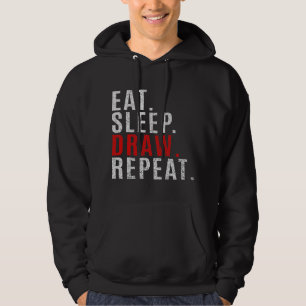 Upprepa Teckning Distress Artist Fu Hoodie