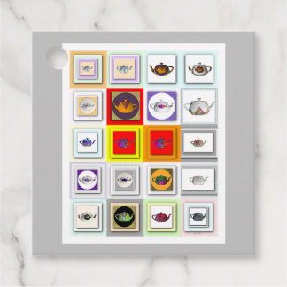 Upprepa tekanna gåvor etiketter