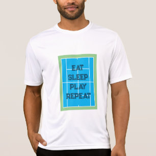 Upprepa tennisdomstolen för att skjorta t shirt