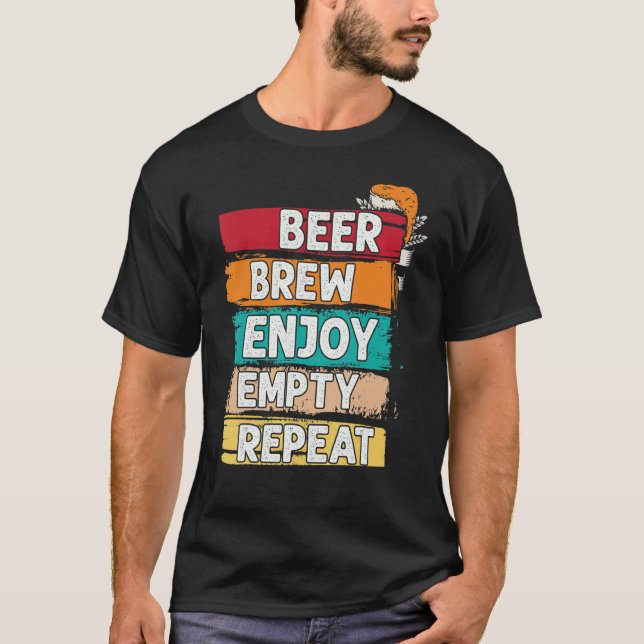 Upprepa tomhet på Beer Brew T Shirt (Framsida)
