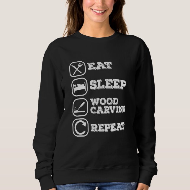 Upprepa träbearbetning i viloläge t shirt (Framsida)