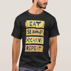 Upprepa trävarvsarbetaren i viloläge t shirt