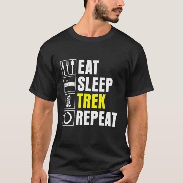 Upprepa trek med lång drag t shirt (Framsida)