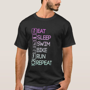 Upprepa triathlon för Simma av viloläge Bike Sprin T Shirt