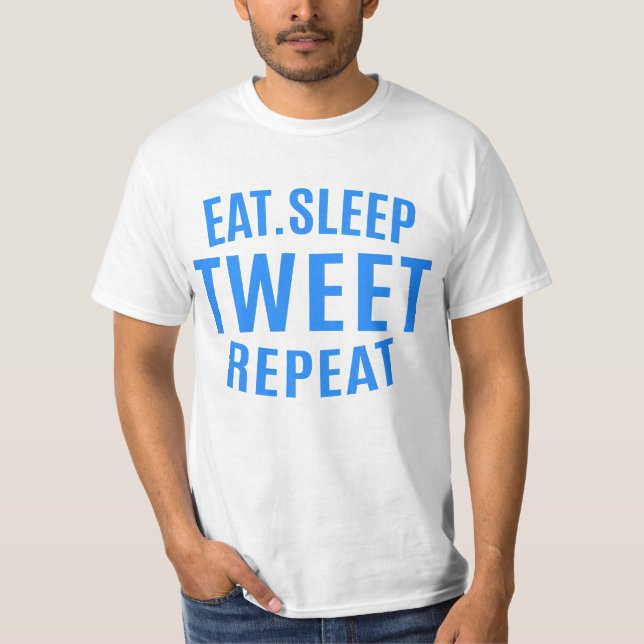 Upprepa tweet-tweet i viloläge t shirt (Framsida)