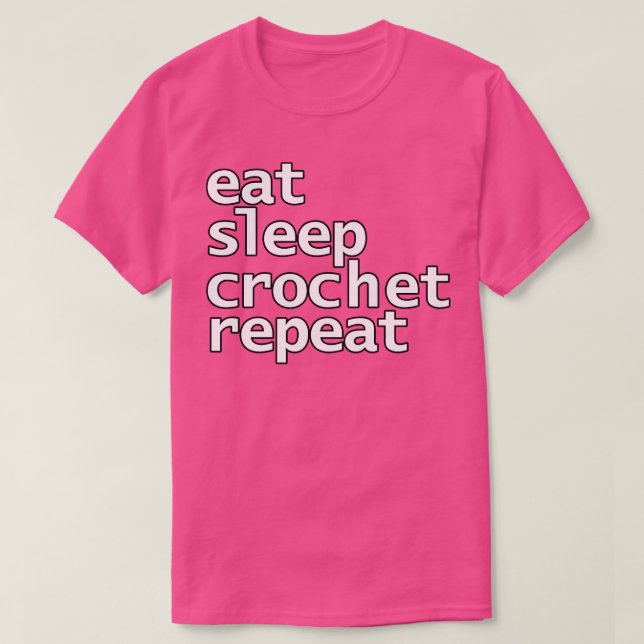 Upprepa Typografi för Eat-viloläge T Shirt (Design framsida)