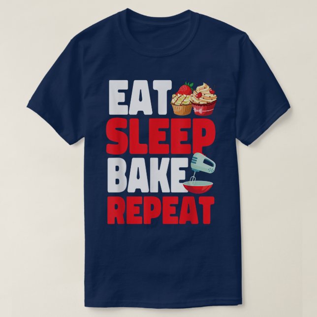 Upprepa upphettning av kummelkaka Upprepa viloläge T Shirt (Design framsida)