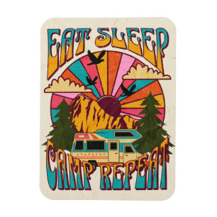 Upprepa upprepa viloläge för Retro Eat-viloläge Magnet