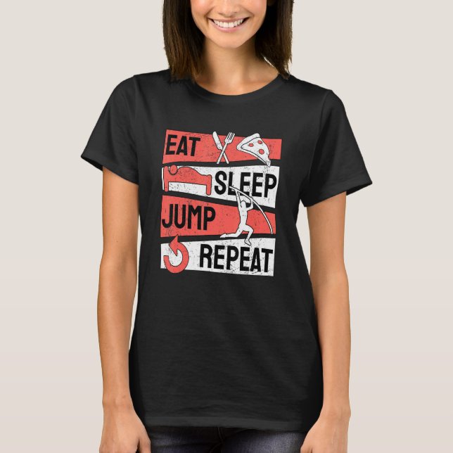Upprepa upprepning av byte vaulter Eat-viloläge T Shirt (Framsida)