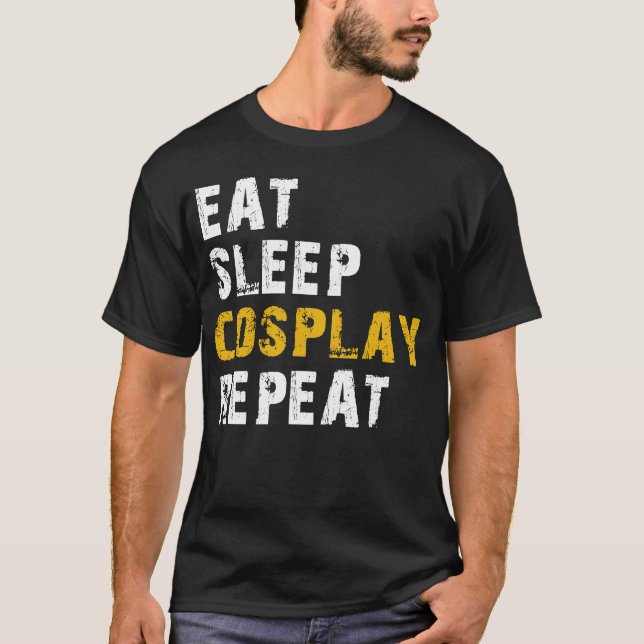 upprepa upprepning av sömncosplay t shirt (Framsida)
