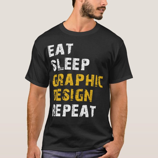 upprepa upprepning av sömngrafik t shirt (Framsida)
