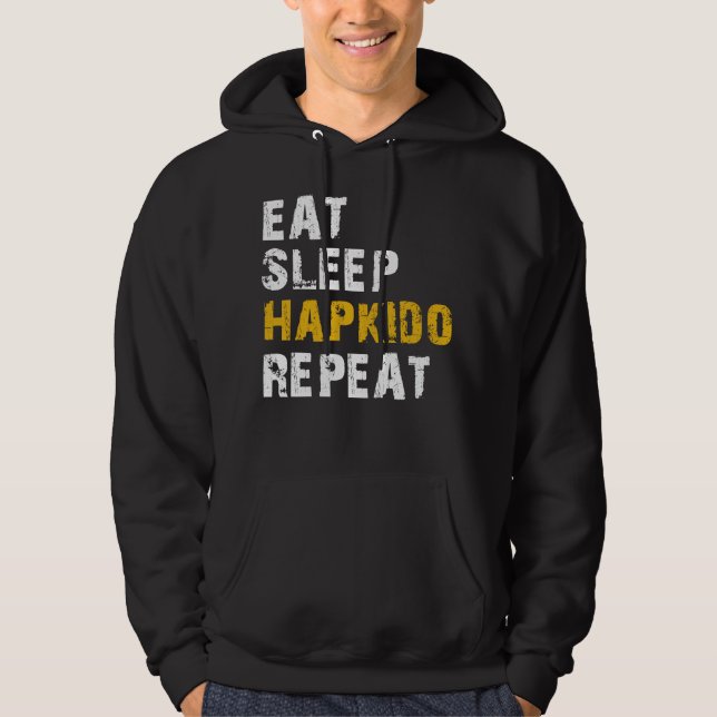 upprepa upprepning av sömnhapkido hoodie (Framsida)