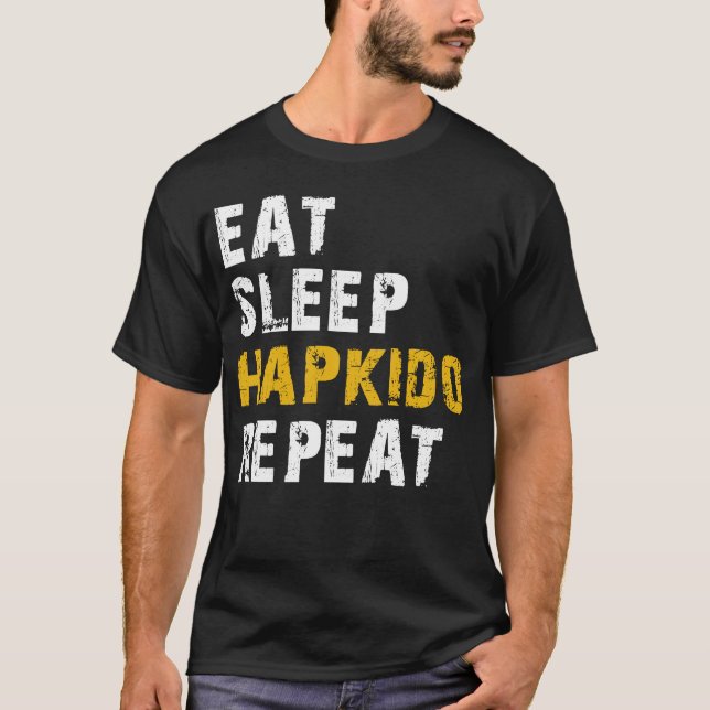 upprepa upprepning av sömnhapkido t shirt (Framsida)