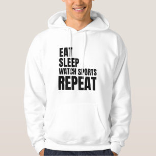 upprepa upprepning av sömnklocksporter hoodie