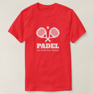Upprepa uppspelning av anpassningsbar padel tennis t shirt