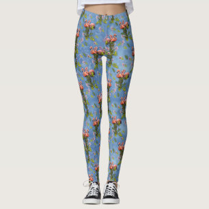 Upprepa utskriften av himlar blå grumlighet och Fl Leggings