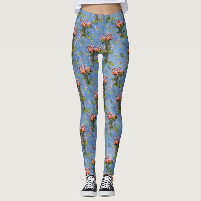 Upprepa utskriften av himlar blå grumlighet och Fl Leggings (Framsida)