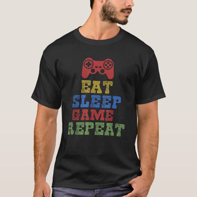 Upprepa videoklippet för spel i viloläge t shirt (Framsida)