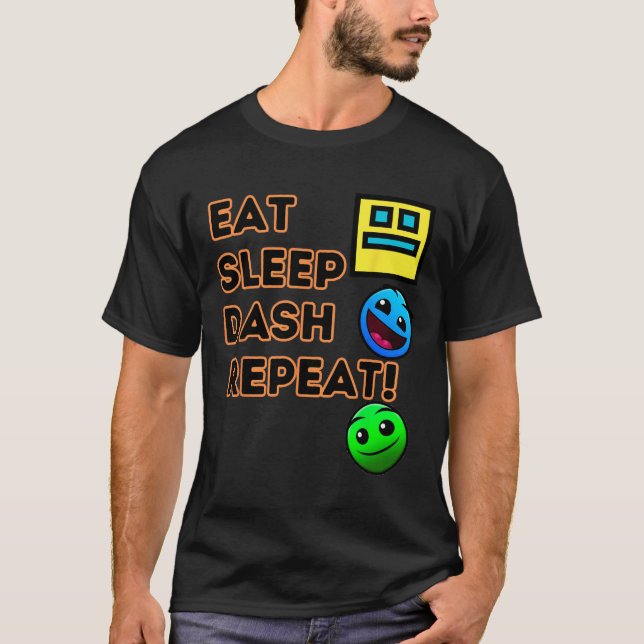 Upprepa videospel för geometri för videospel med s t shirt (Framsida)