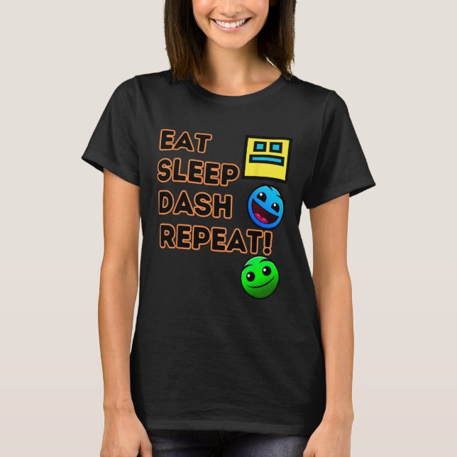 Upprepa videospel för geometri för videospel med s t shirt (Framsida)