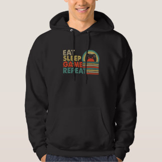 Upprepa videospelaren för viloläge hoodie