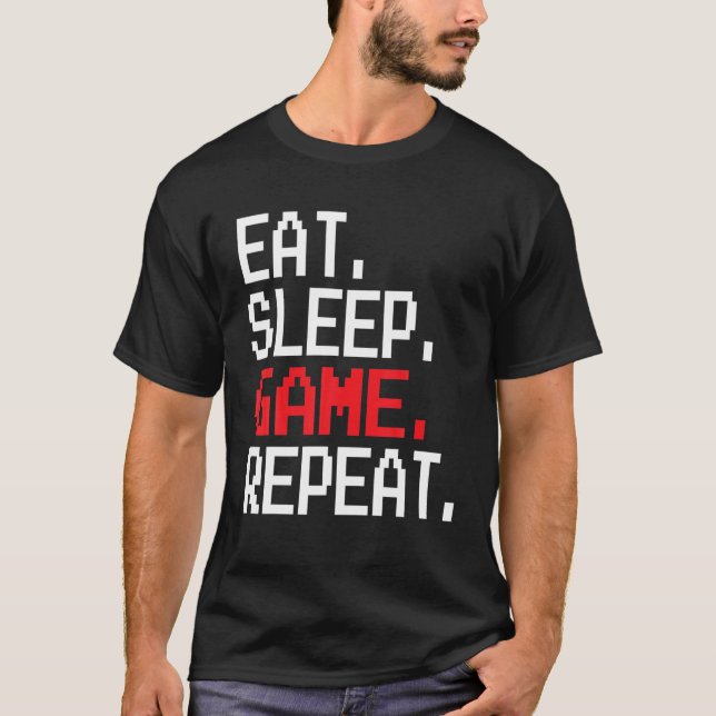 Upprepa videospelsprogrammet Manar Kvinnor i vilol T Shirt (Framsida)
