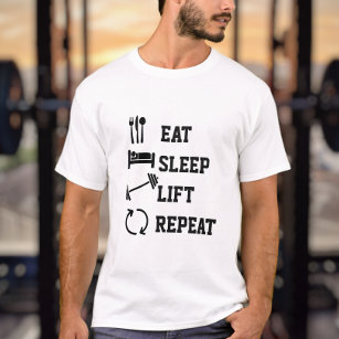 Upprepa viktlyftande Gym för Eat Ssov Hiss T Shirt