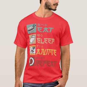Upprepa viloläge för djur - Anime Baka Kawaii Japa T Shirt