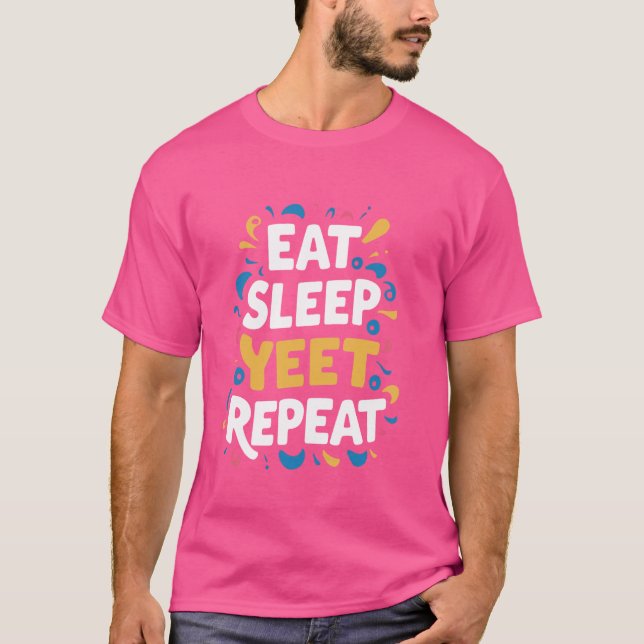 Upprepa viloläge för fisken t shirt (Framsida)