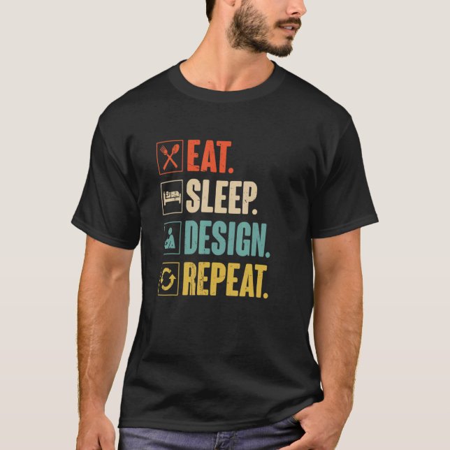 Upprepa viloläge för näringsintaget t shirt (Framsida)