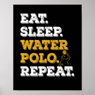 Upprepa viloläge för vattenpolo poster