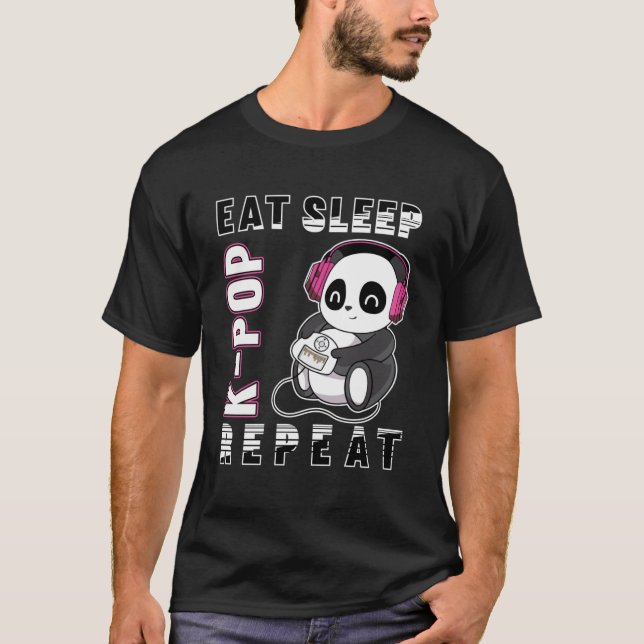 Upprepa viloläge - Kpop Panda Korea Pop Drag T Shirt (Framsida)