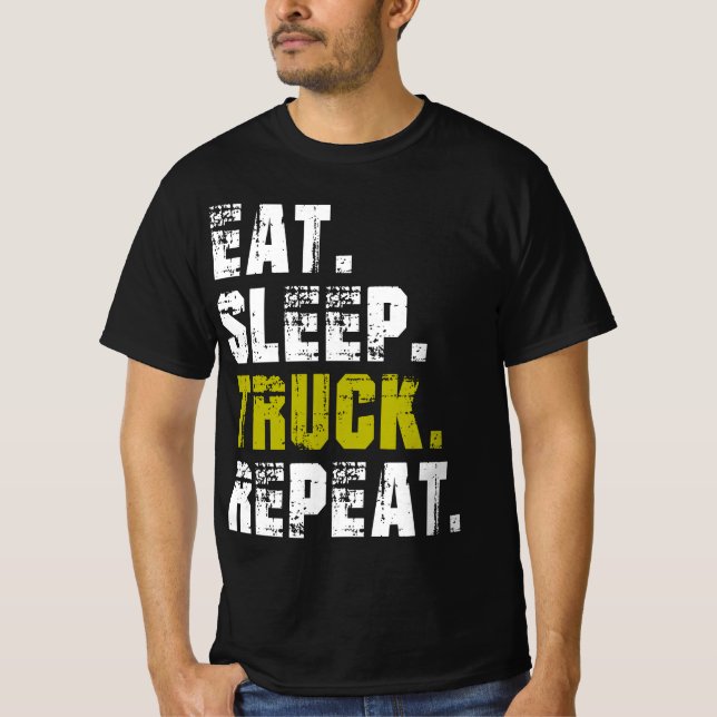 Upprepa viloläge Lastbil - Lastbil Life T-Shirt (Framsida)